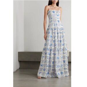 Agua by Agua Bendita Lima printed linen maxi dress